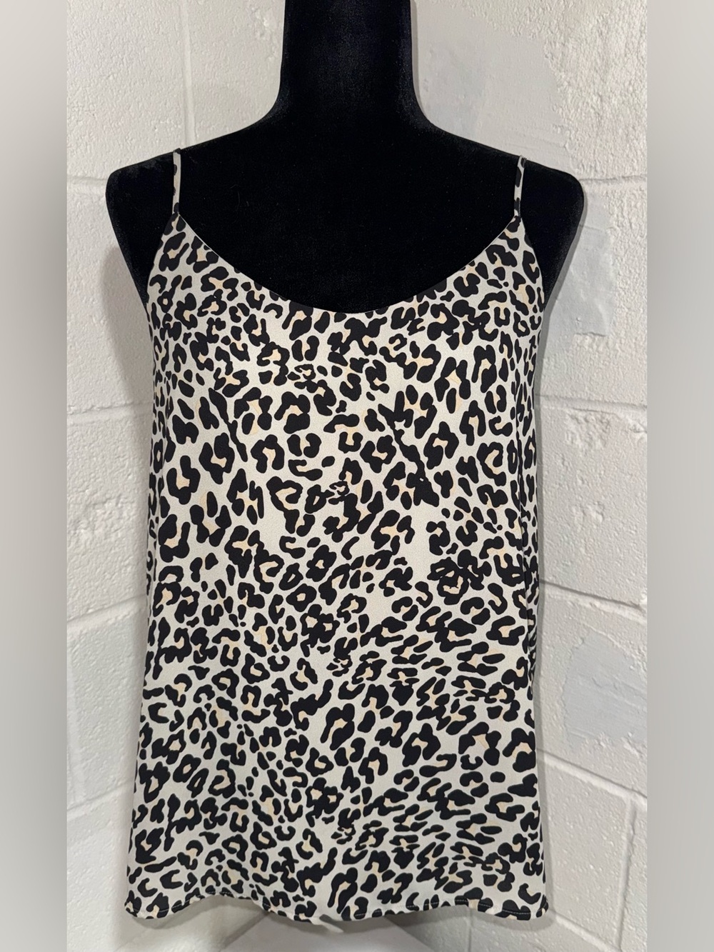 LOFT Neutral Leopard Print Sleeveless Blouse Tank Top - Size Small